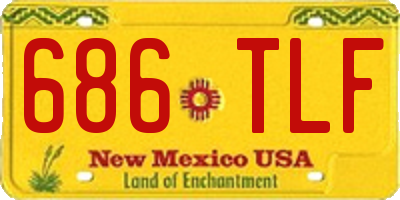 NM license plate 686TLF