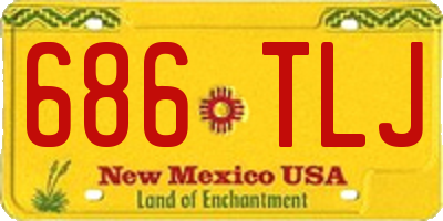 NM license plate 686TLJ