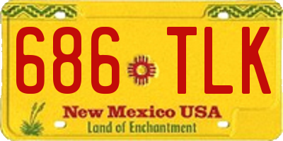 NM license plate 686TLK