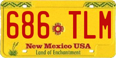 NM license plate 686TLM