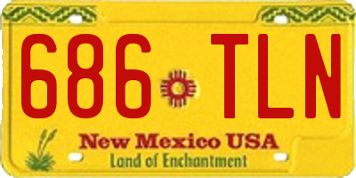 NM license plate 686TLN