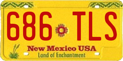 NM license plate 686TLS
