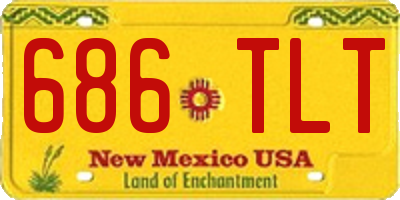 NM license plate 686TLT