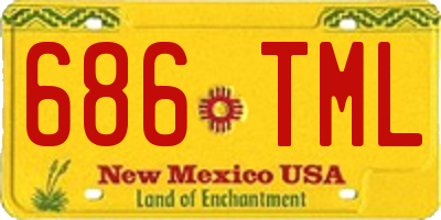 NM license plate 686TML