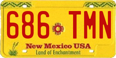 NM license plate 686TMN