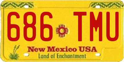 NM license plate 686TMU