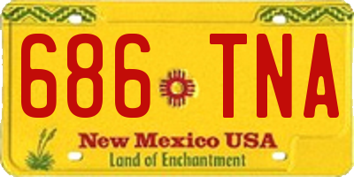 NM license plate 686TNA