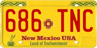 NM license plate 686TNC