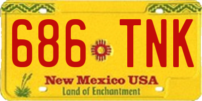 NM license plate 686TNK