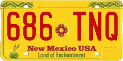 NM license plate 686TNQ