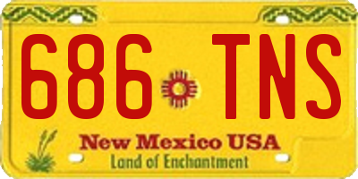 NM license plate 686TNS