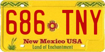 NM license plate 686TNY