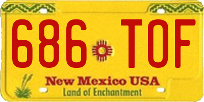 NM license plate 686TOF