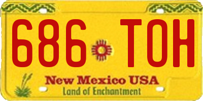 NM license plate 686TOH