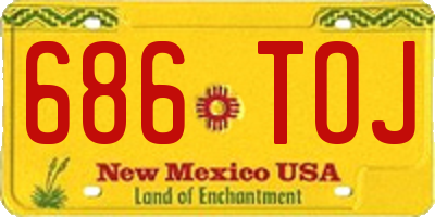 NM license plate 686TOJ