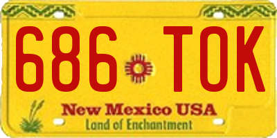 NM license plate 686TOK