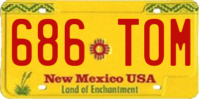 NM license plate 686TOM
