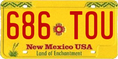 NM license plate 686TOU