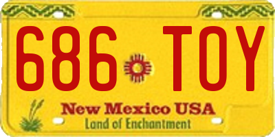 NM license plate 686TOY