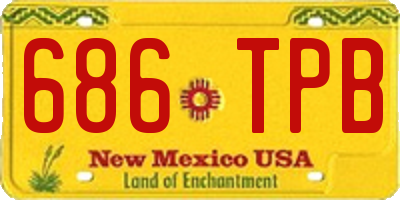 NM license plate 686TPB