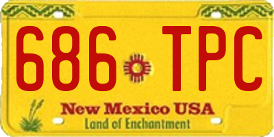 NM license plate 686TPC