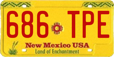 NM license plate 686TPE