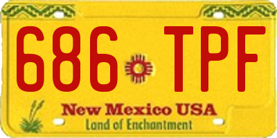 NM license plate 686TPF