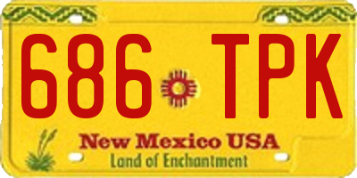 NM license plate 686TPK
