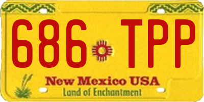 NM license plate 686TPP