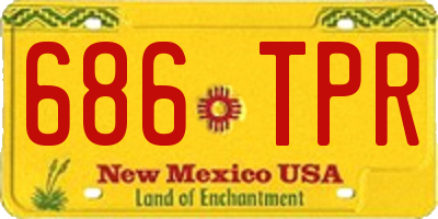 NM license plate 686TPR