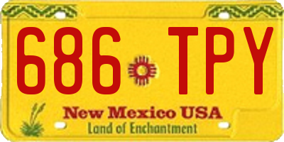 NM license plate 686TPY