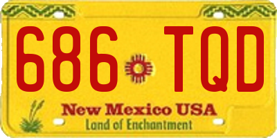 NM license plate 686TQD