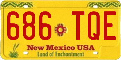 NM license plate 686TQE