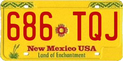 NM license plate 686TQJ