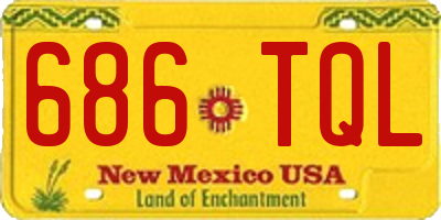 NM license plate 686TQL