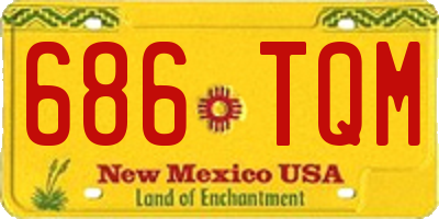 NM license plate 686TQM
