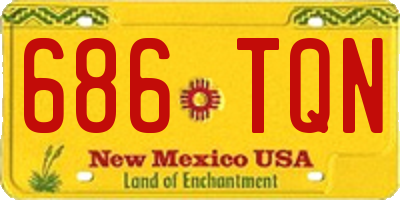 NM license plate 686TQN
