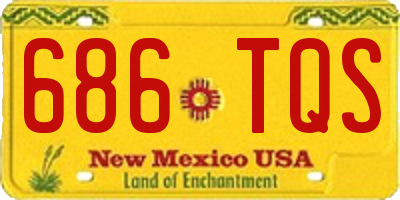 NM license plate 686TQS