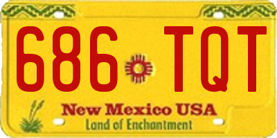 NM license plate 686TQT