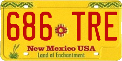 NM license plate 686TRE