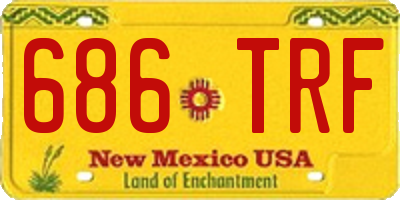 NM license plate 686TRF