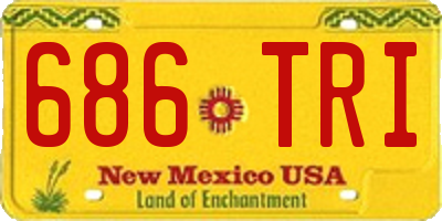 NM license plate 686TRI
