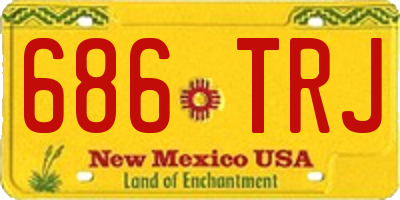 NM license plate 686TRJ