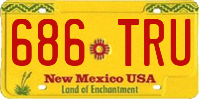 NM license plate 686TRU