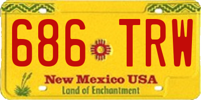 NM license plate 686TRW