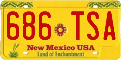 NM license plate 686TSA