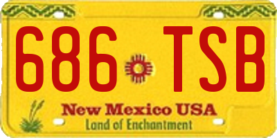 NM license plate 686TSB