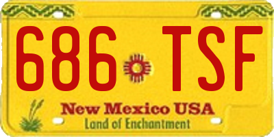 NM license plate 686TSF