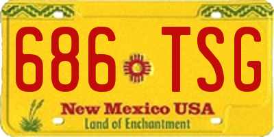 NM license plate 686TSG