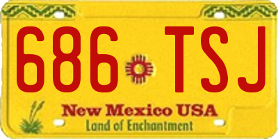 NM license plate 686TSJ
